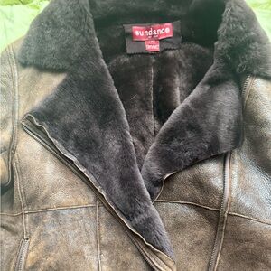 Sundance Women's Brown Leather/Shearling Jacket